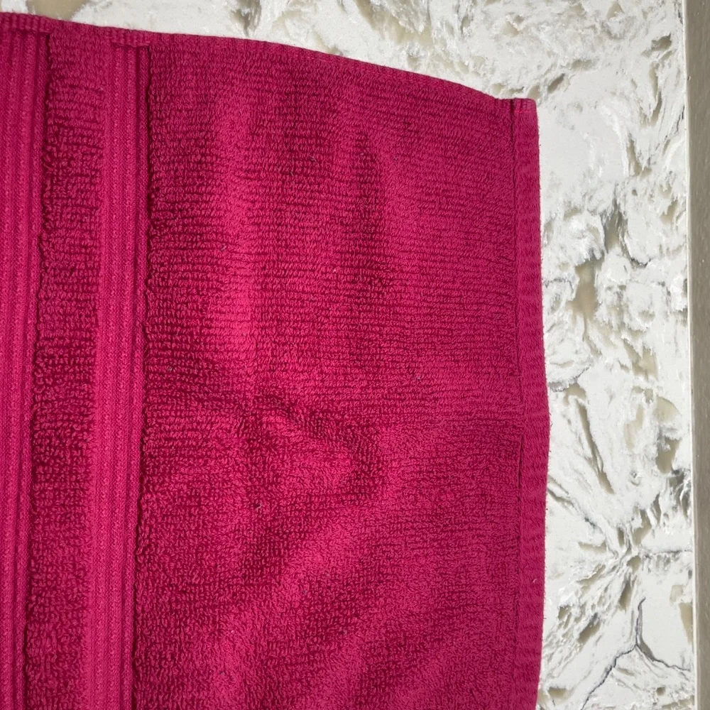 Red washcloth with no tears or rips